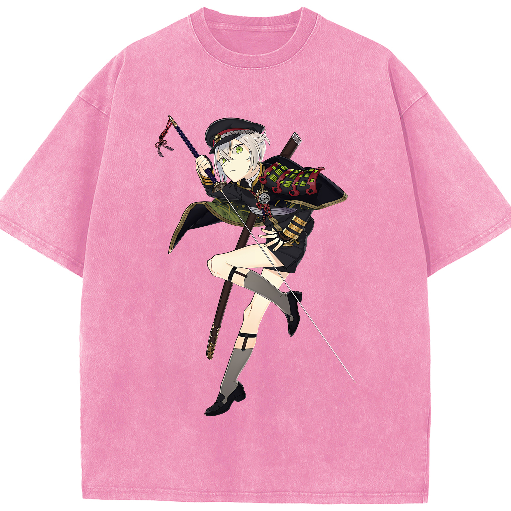 （画像用） 刀剣乱舞 Touken Ranbu 綿100% ヴィンテージ風 半袖Tシャツ（フロントプリント）